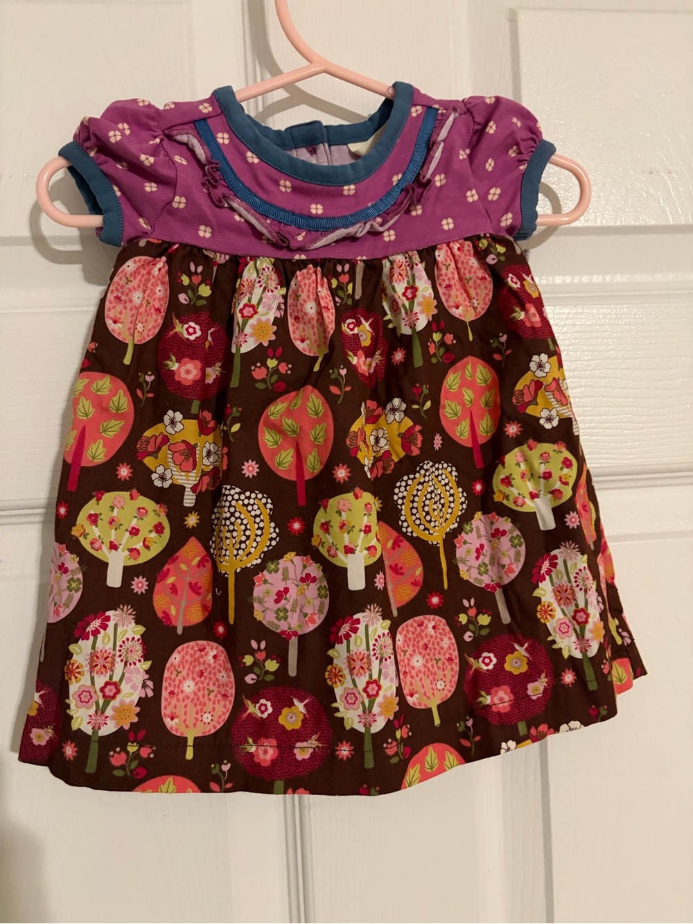 Matilda Jane Purple and Brown Floral Tree Print Dress